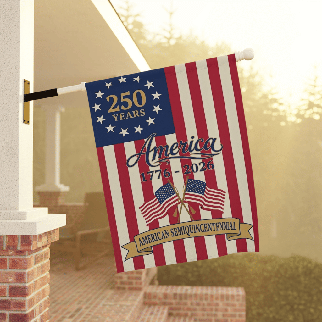 America 250 Years Flag – 1776 2026 Semiquincentennial Patriotic Outdoor Decor - lifestyle view